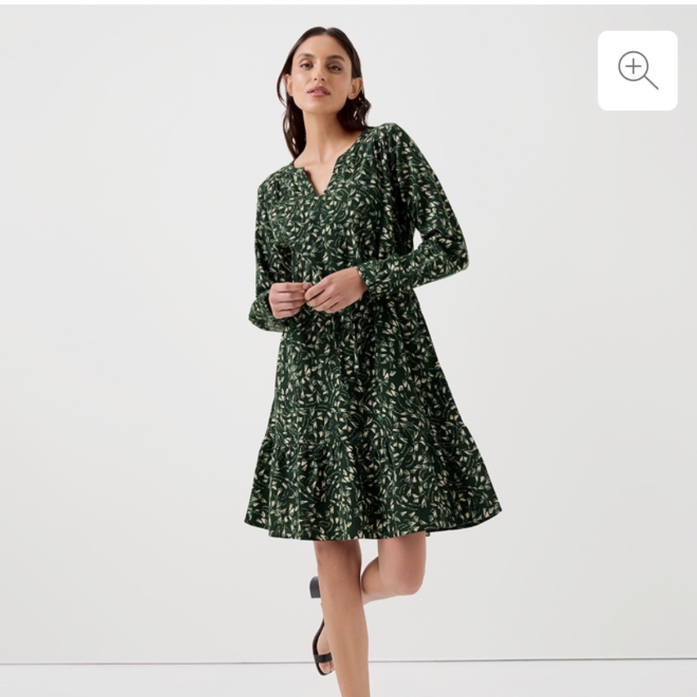 NWT Pact Café Crepe Tiered Dress, 100% organic cotton